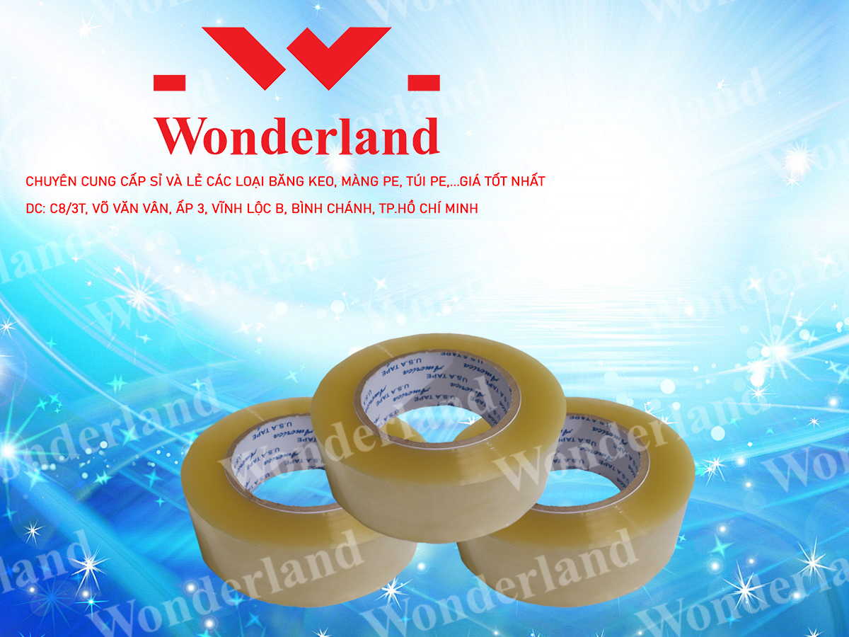 BĂNG KEO TRONG 2.7KG LÕI 3.5LI CHẤT LƯỢNG CAO WONDERLAND GIÁ SỈ TỐT NHẤT