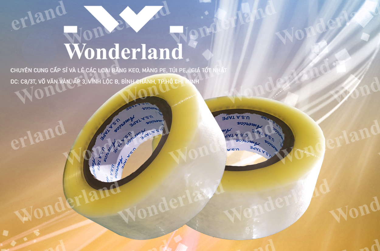 BĂNG KEO TRONG 2.7KG LÕI 7LI CHẤT LƯỢNG CAO WONDERLAND