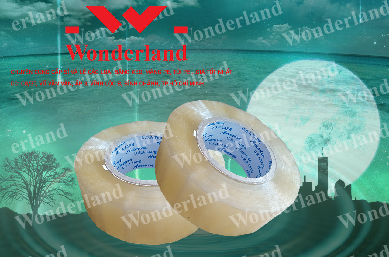BĂNG KEO TRONG 2.8KG LÕI 3.5LI CHẤT LƯỢNG CAO WONDERLAND