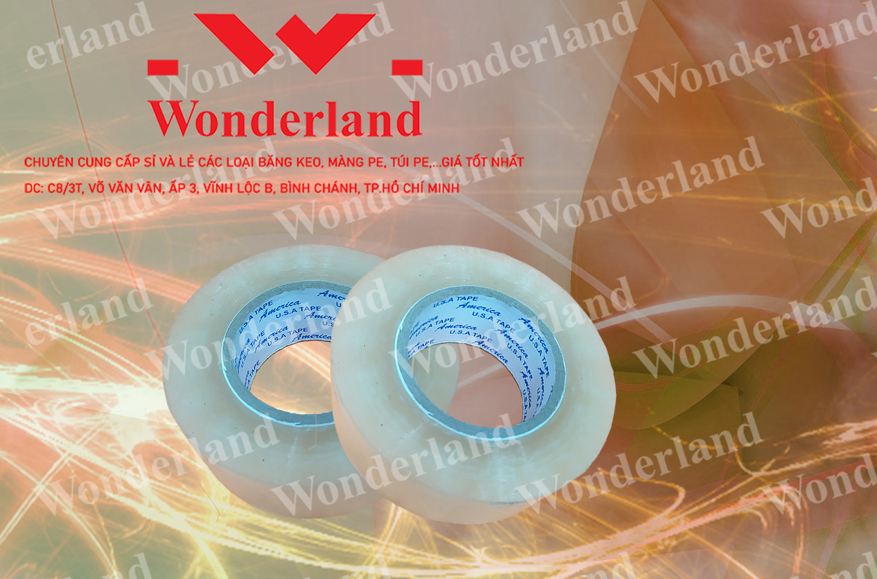 BĂNG KEO TRONG 2.9KG LÕI 3.5LI CHẤT LƯỢNG CAO WONDERLAND