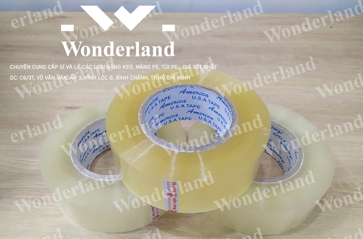 BĂNG KEO TRONG 3KG LÕI 3.5LI CHẤT LƯỢNG CAO WONDERLAND GIÁ SỈ TỐT NHẤT