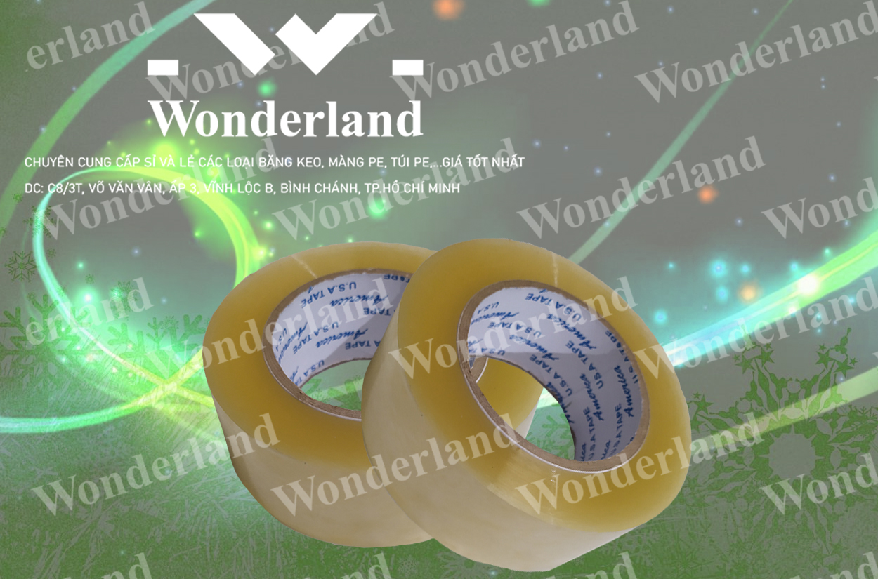 BĂNG KEO TRONG 3KG LÕI 5LI CHẤT LƯỢNG CAO WONDERLAND