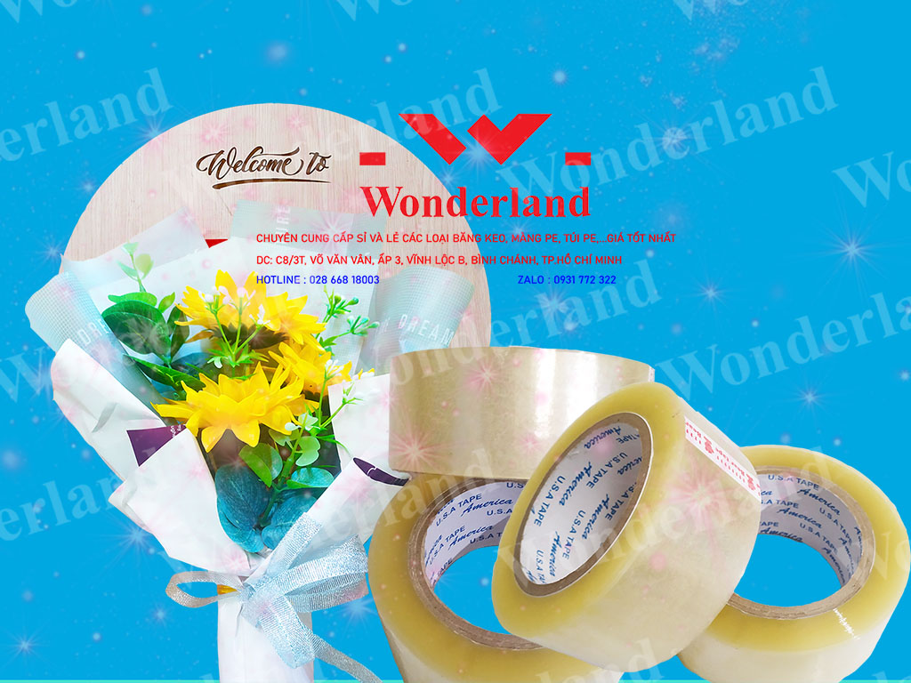 WONDERLAND CUNG CẤP BĂNG KEO TRONG 1.8KG LÕI 7LI GIÁ SỈ TỐT NHẤT
