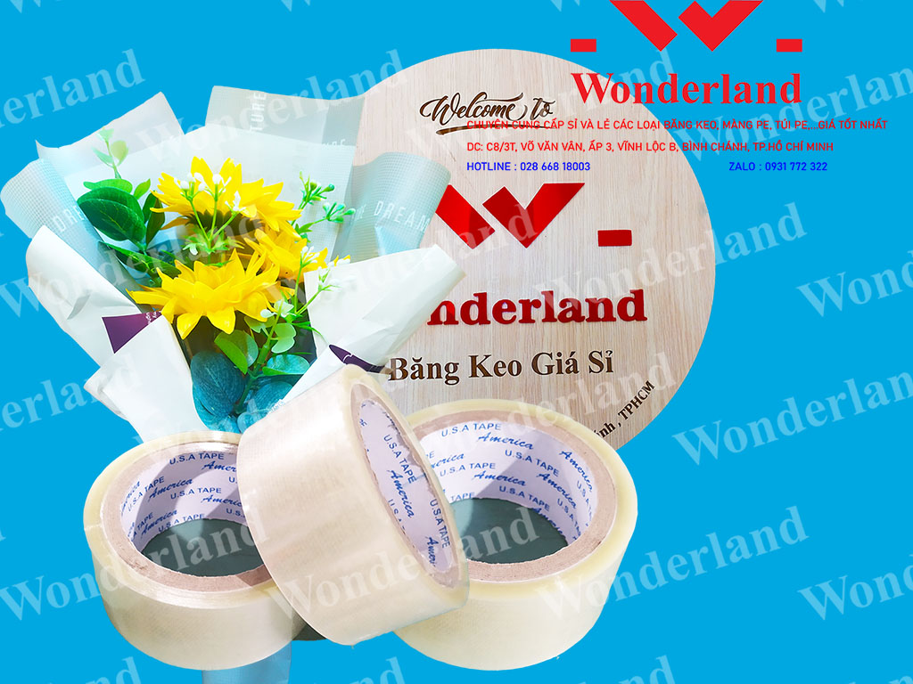 Băng keo trong 1kg lõi 7li giá rẻ