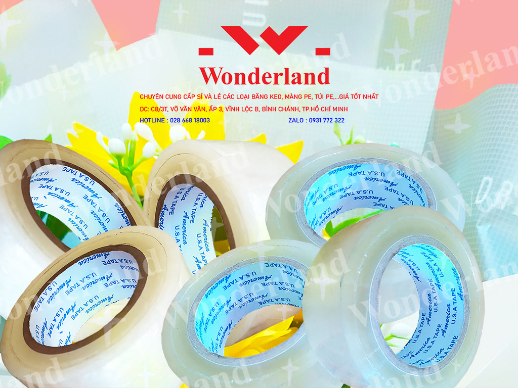WONDERLAND CUNG CẤP BĂNG KEO TRONG 2.1KG LÕI 5LI GIÁ SỈ TỐT NHẤT