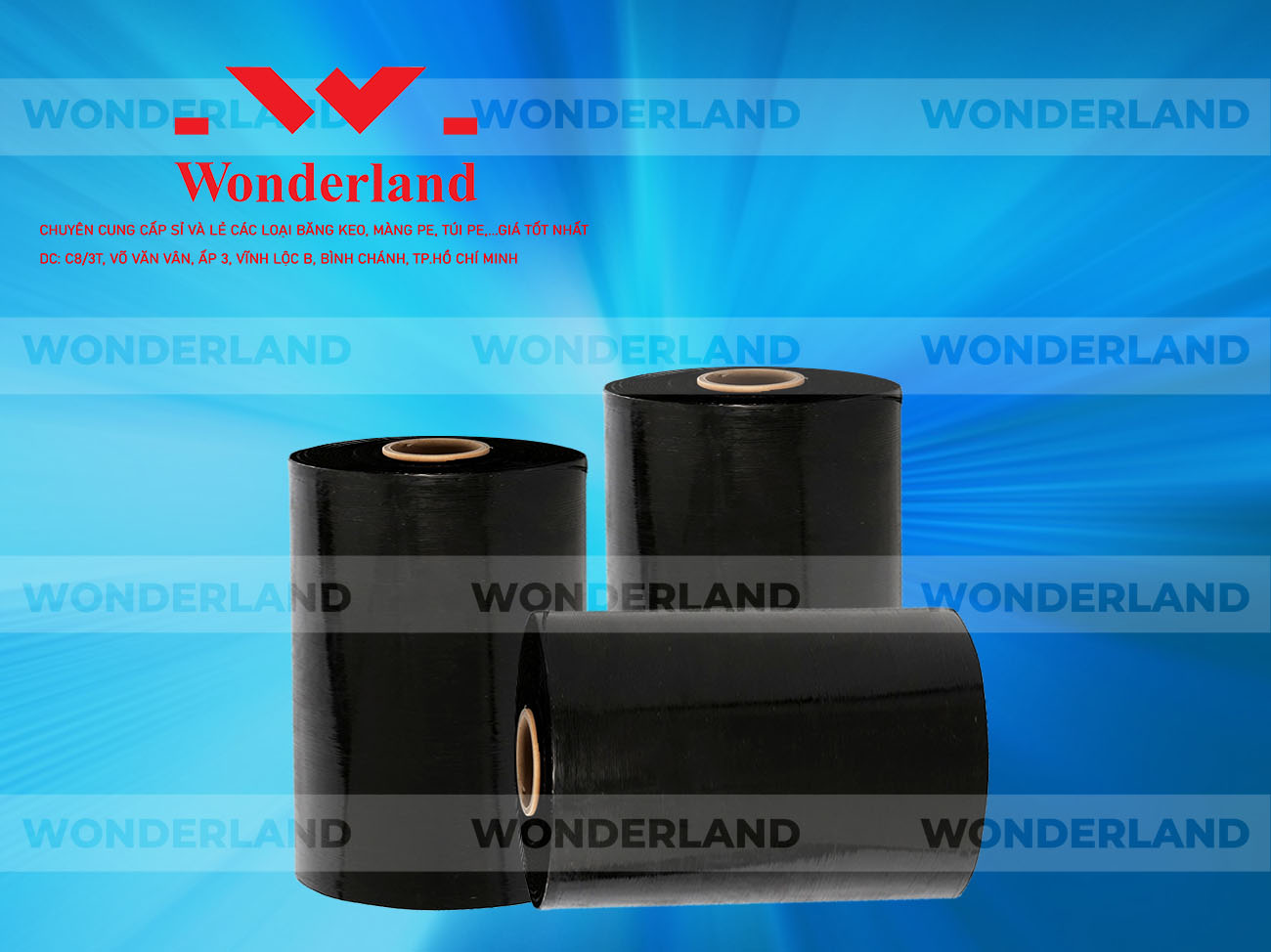 MÀNG PE ĐEN 10.7KG LÕI 500G CHẤT LƯỢNG CAO WONDERLAND GIÁ SỈ TỐT NHẤT