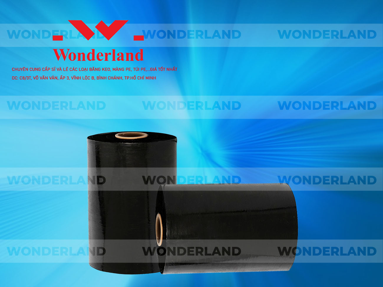 MÀNG PE ĐEN 10.7KG LÕI 500G CHẤT LƯỢNG CAO WONDERLAND