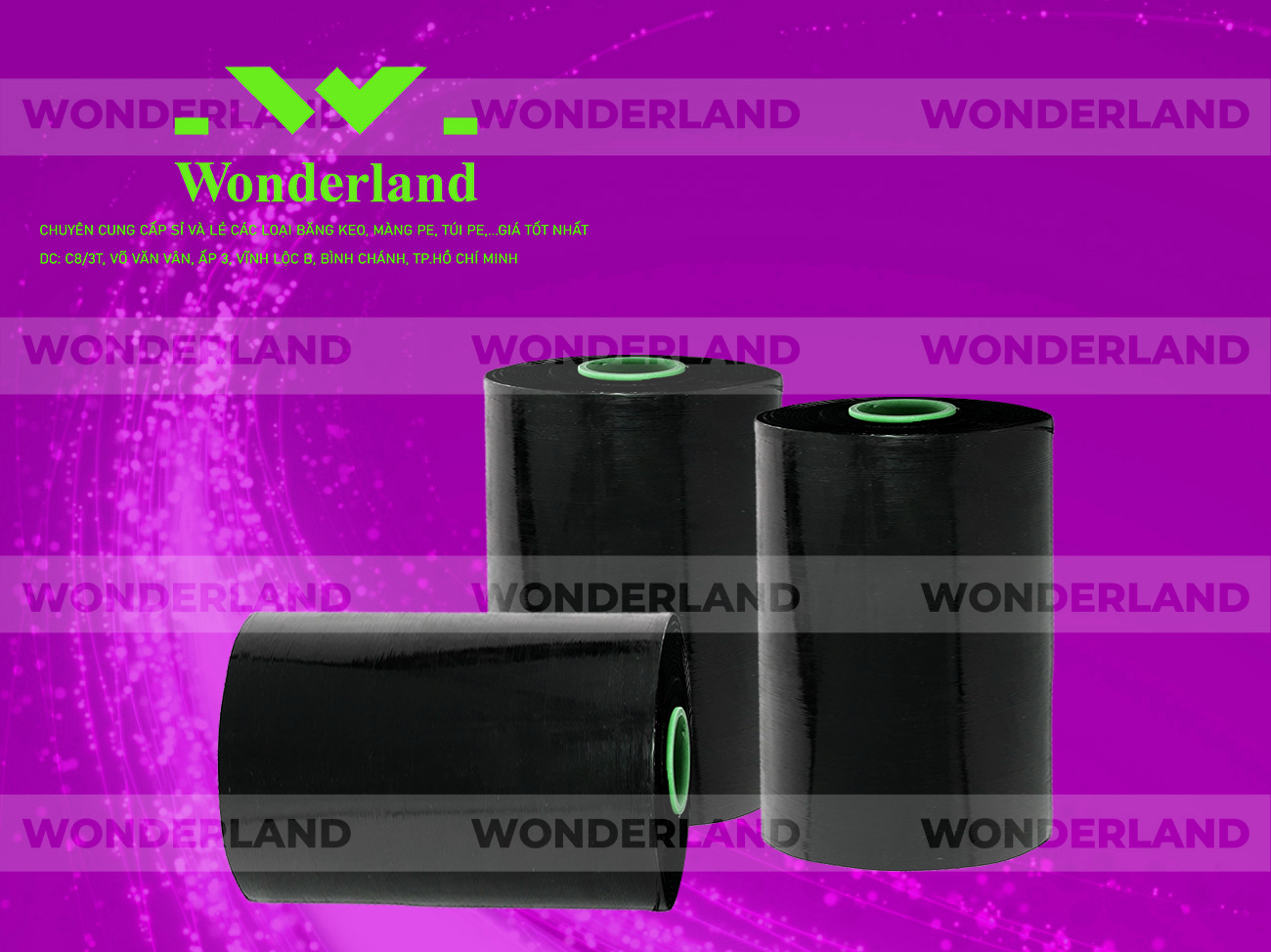 MÀNG PE ĐEN 11.2KG LÕI 500G CHẤT LƯỢNG CAO WONDERLAND GIÁ SỈ TỐT NHẤT