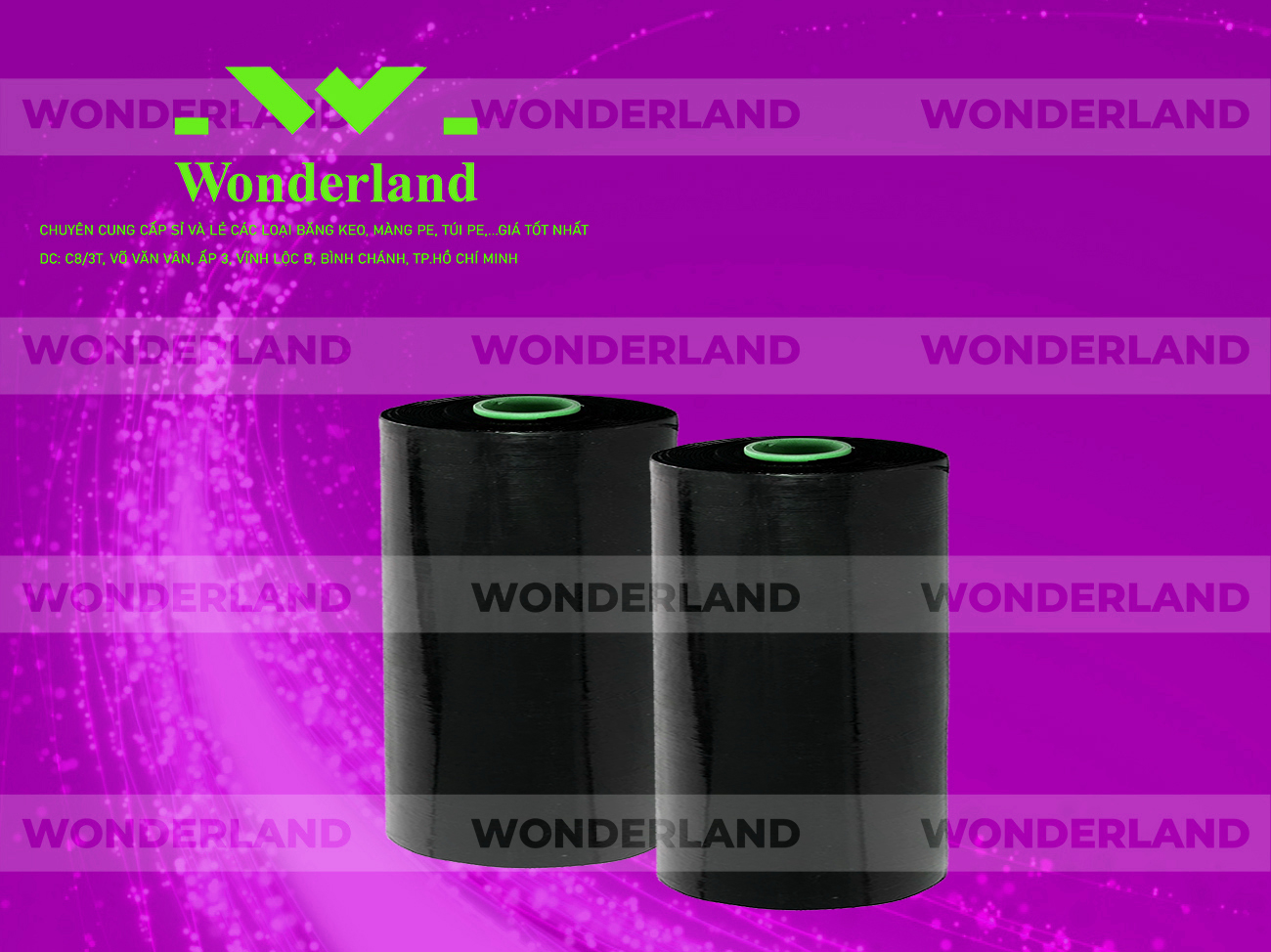 MÀNG PE ĐEN 11.2KG LÕI 500G CHẤT LƯỢNG CAO WONDERLAND