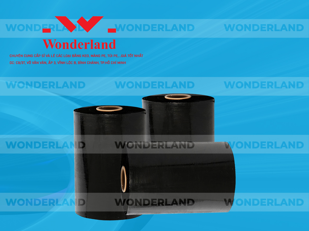 MÀNG PE ĐEN 11.5KG LÕI 500G CHẤT LƯỢNG CAO WONDERLAND GIÁ SỈ TỐT NHẤT