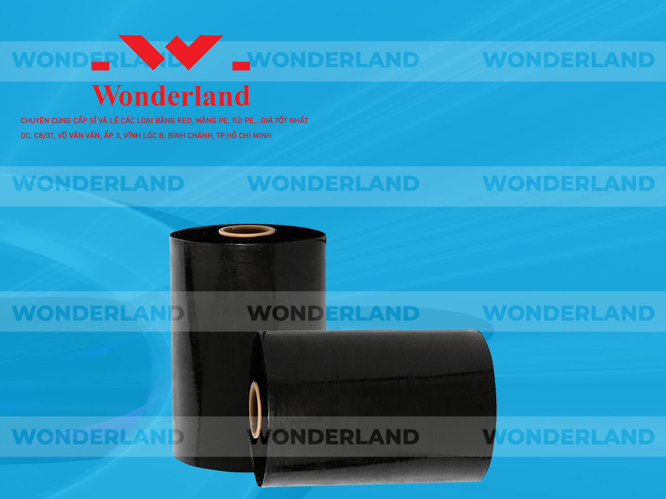 MÀNG PE ĐEN 11.5KG LÕI 500G CHẤT LƯỢNG CAO WONDERLAND
