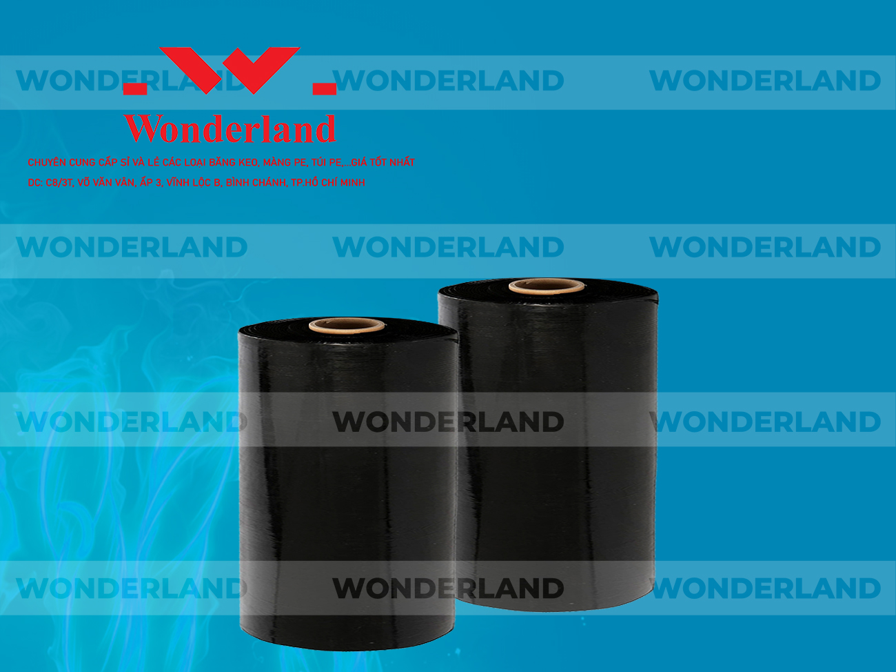 MÀNG PE ĐEN 12.2KG LÕI 1.2KG CHẤT LƯỢNG CAO WONDERLAND