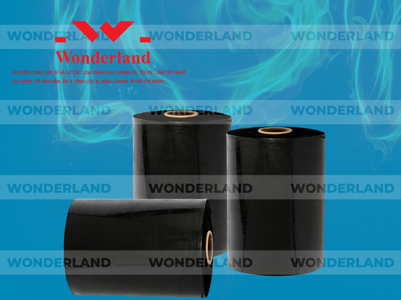 MÀNG PE ĐEN 12.3KG LÕI 1.2KG CHẤT LƯỢNG CAO WONDERLAND GIÁ SỈ TỐT NHẤT