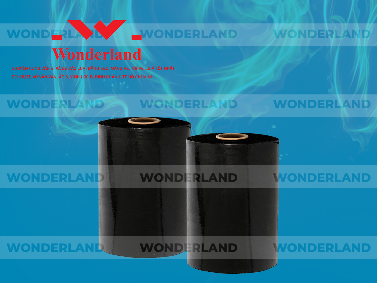 MÀNG PE ĐEN 12.3KG LÕI 1.2KG CHẤT LƯỢNG CAO WONDERLAND