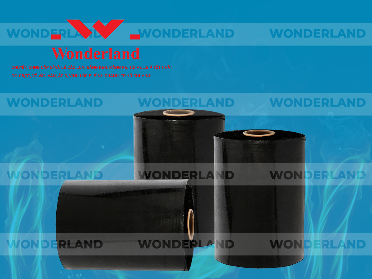 MÀNG PE ĐEN 12.4KG LÕI 1.2KG CHẤT LƯỢNG CAO WONDERLAND GIÁ SỈ TỐT NHẤT