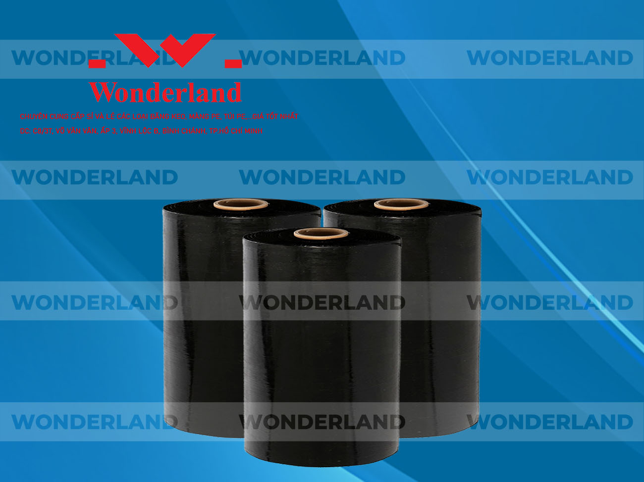 MÀNG PE ĐEN 12.5KG LÕI 1.2KG CHẤT LƯỢNG CAO WONDERLAND GIÁ SỈ TỐT NHẤT