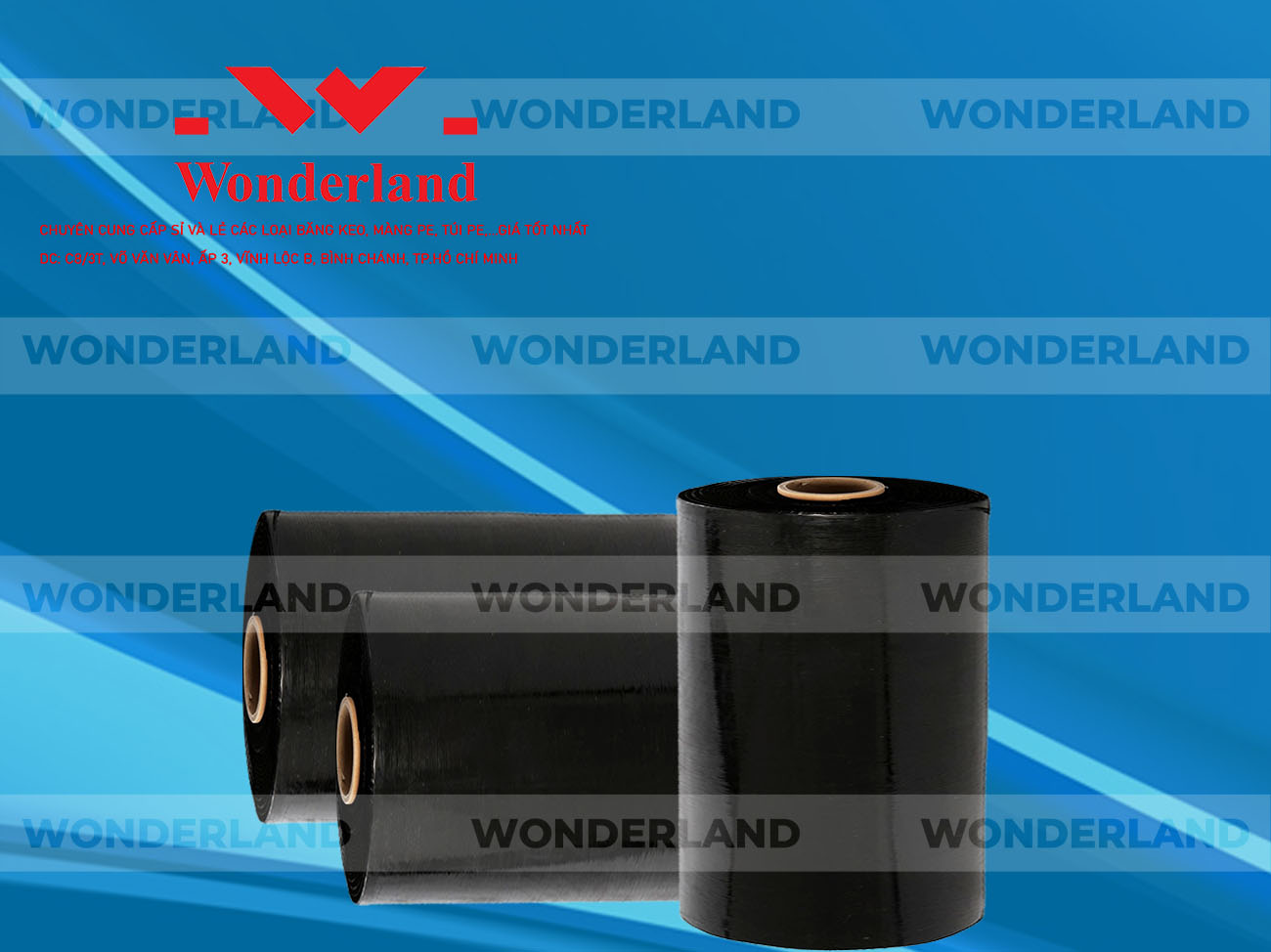 MÀNG PE ĐEN 12.6KG LÕI 1.2KG CHẤT LƯỢNG CAO WONDERLAND GIÁ SỈ TỐT NHẤT