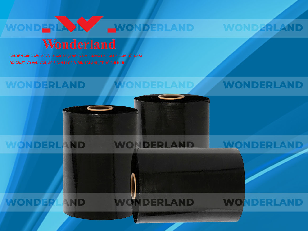 MÀNG PE ĐEN 12.8KG LÕI 1.2KG CHẤT LƯỢNG CAO WONDERLAND GIÁ SỈ TỐT NHẤT