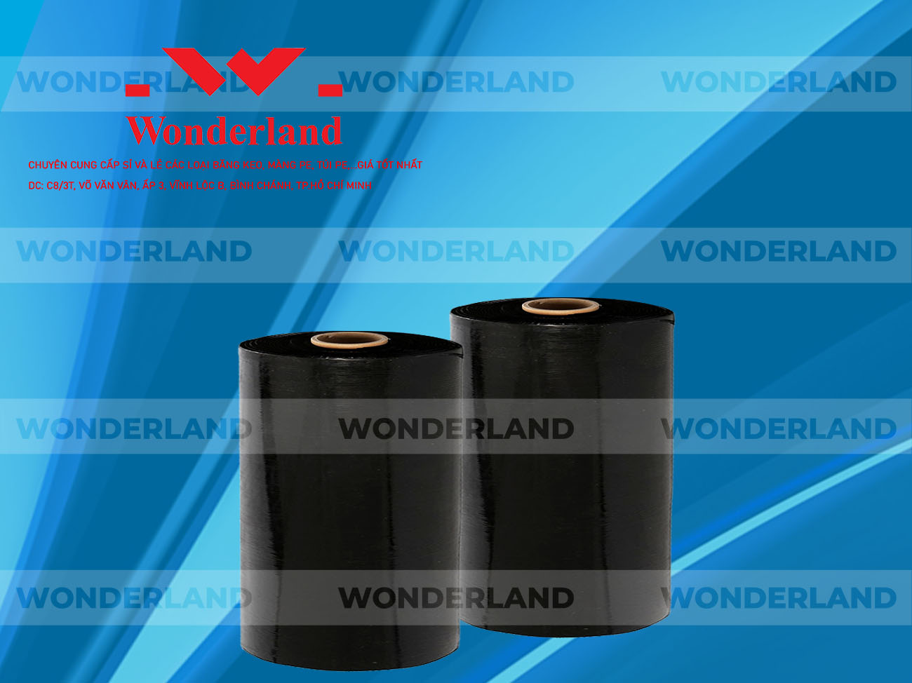 MÀNG PE ĐEN 12.8KG LÕI 1.2KG CHẤT LƯỢNG CAO WONDERLAND