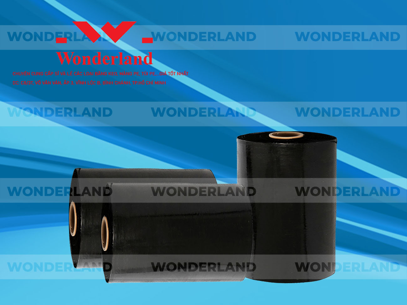 MÀNG PE ĐEN 12.9KG LÕI 1.2KG CHẤT LƯỢNG CAO WONDERLAND GIÁ SỈ TỐT NHẤT