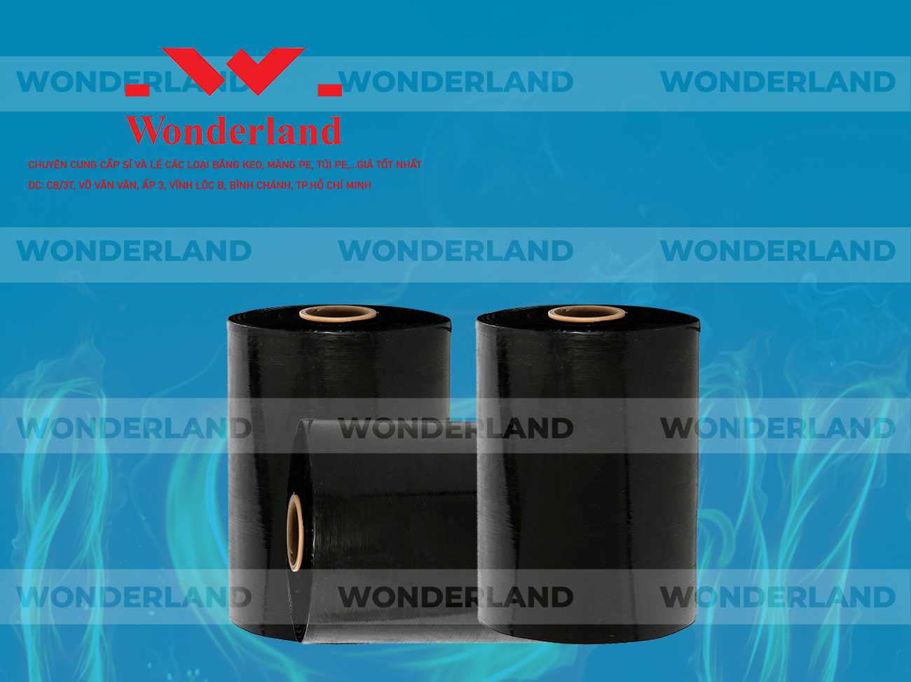 MÀNG PE ĐEN 12KG LOI 1.2KG CHẤT LƯỢNG CAO WONDERLAND GIÁ SỈ TỐT NHẤT