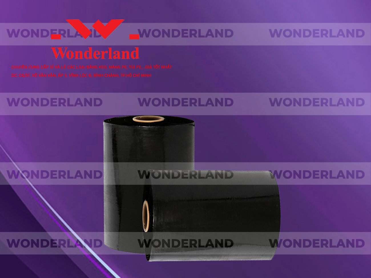 MÀNG PE ĐEN 13.3KG LÕI 1.2KG CHẤT LƯỢNG CAO WONDERLAND