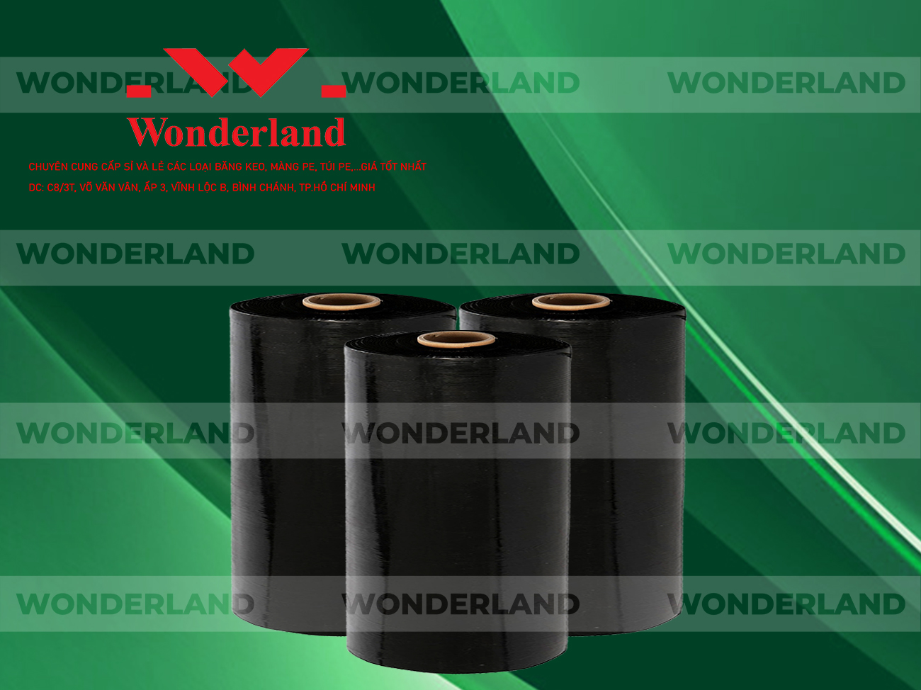 MÀNG PE ĐEN 13.4KG LÕI 1.2KG CHẤT LƯỢNG CAO WONDERLAND GIÁ SỈ TỐT NHẤT