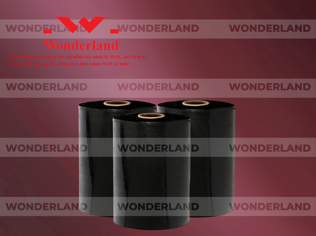 MÀNG PE ĐEN 13.5KG LÕI 1.2KG CHẤT LƯỢNG CAO WONDERLAND GIÁ SỈ TỐT NHẤT