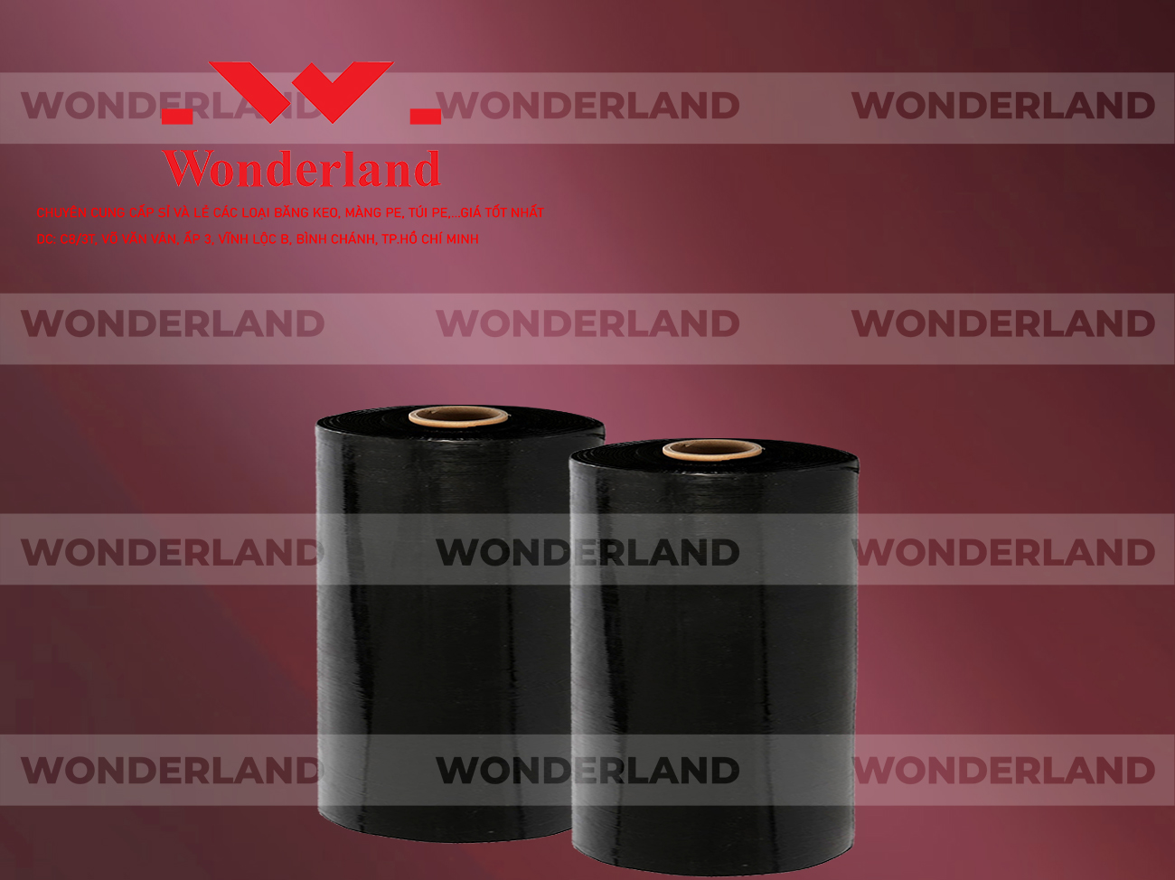 MÀNG PE ĐEN 13.5KG LÕI 1.2KG CHẤT LƯỢNG CAO WONDERLAND