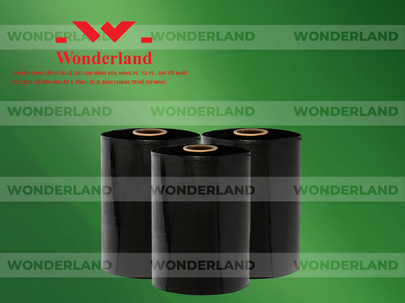 MÀNG PE ĐEN 13.6KG LÕI 1.2KG CHẤT LƯỢNG CAO WONDERLAND GIÁ SỈ TỐT NHẤT
