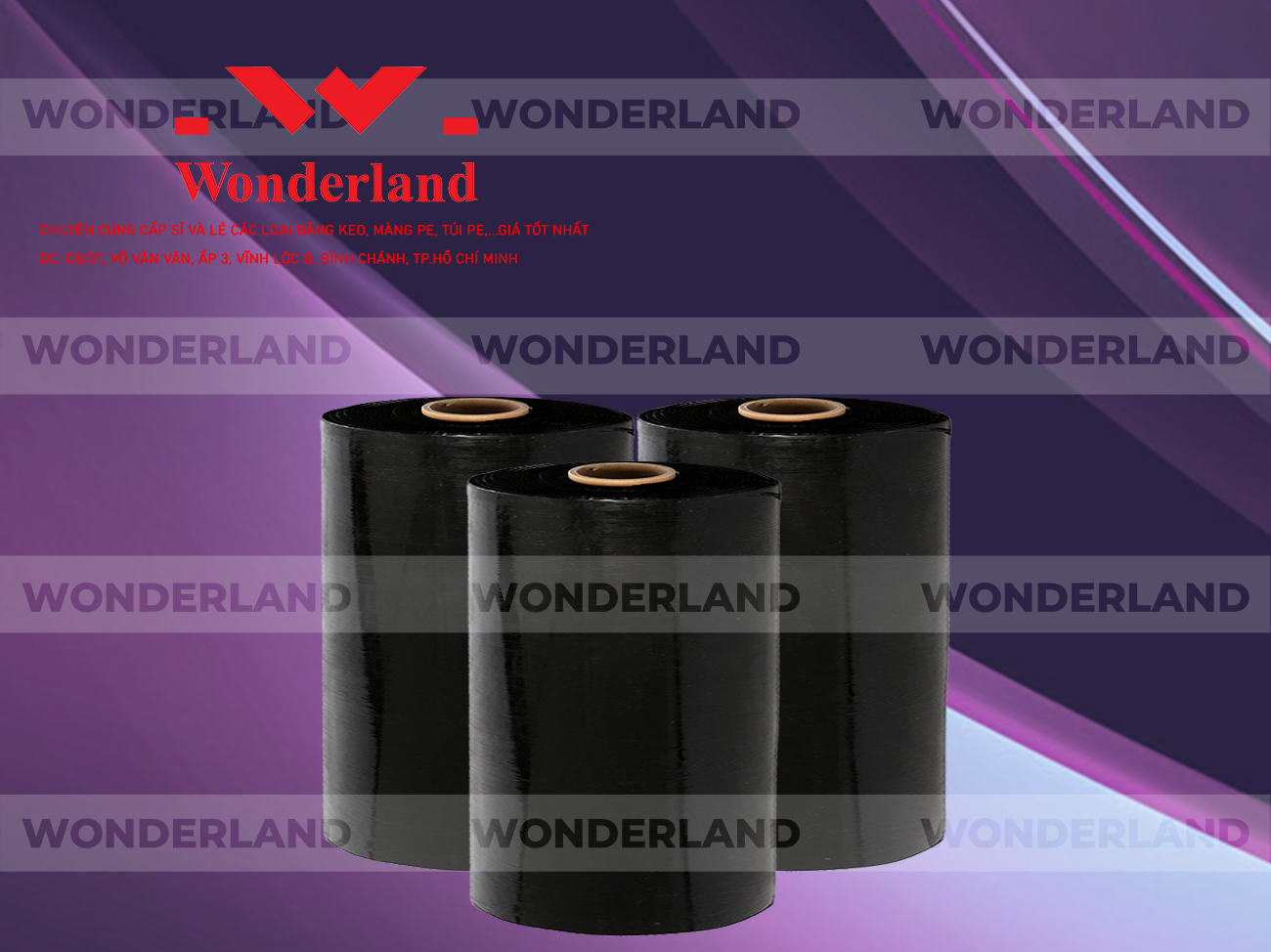 MÀNG PE ĐEN 13KG LÕI 1.2KG CHẤT LƯỢNG CAO WONDERLAND GIÁ SỈ TỐT NHẤT