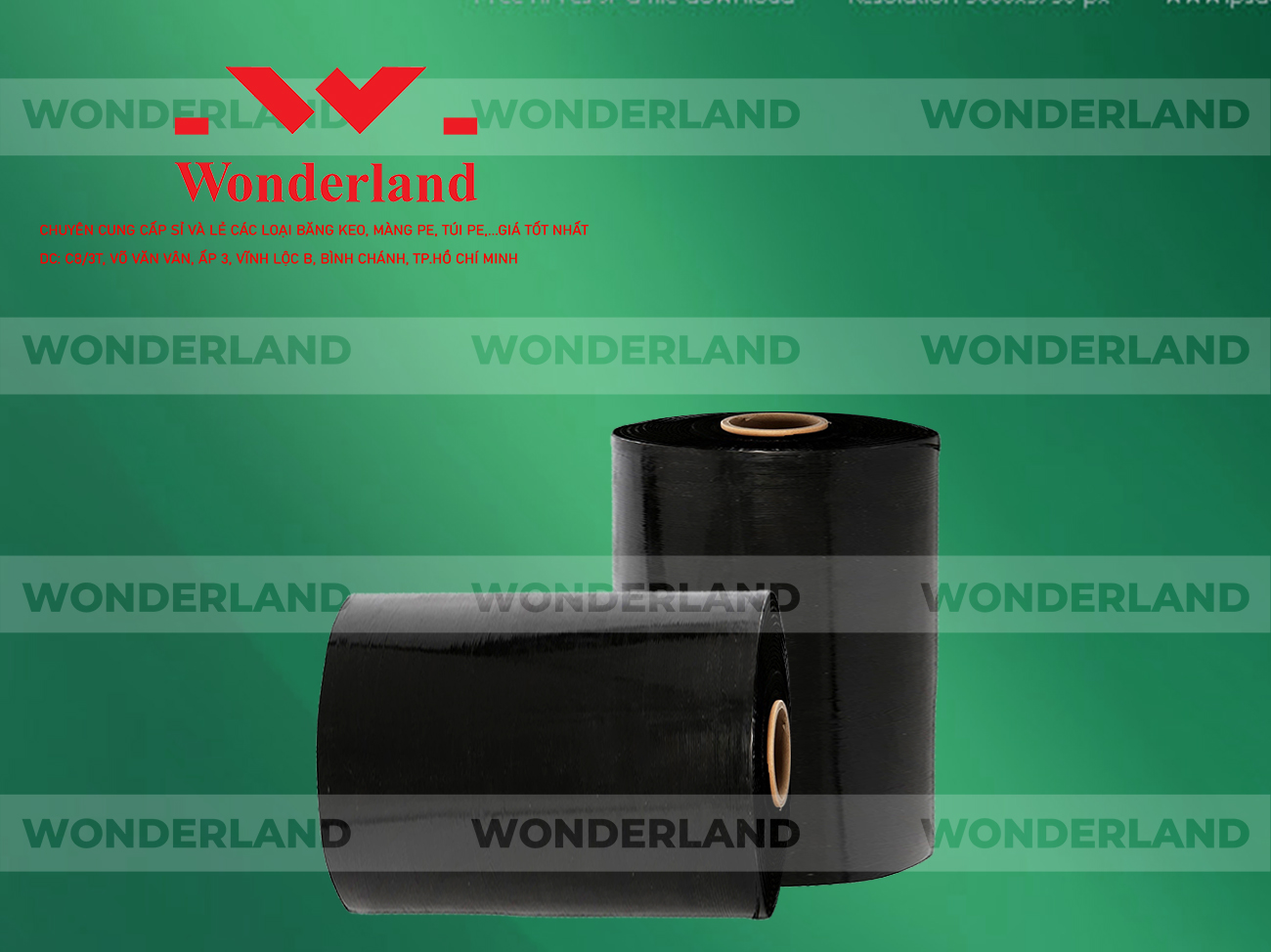 MÀNG PE ĐEN 14.1KG LÕI 1.2KG CHẤT LƯỢNG CAO WONDERLAND