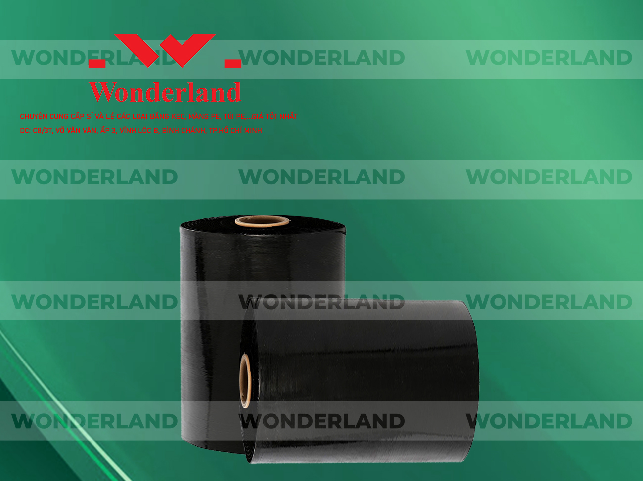 MÀNG PE ĐEN 14.3KG LÕI 1.2KG CHẤT LƯỢNG CAO WONDERLAND