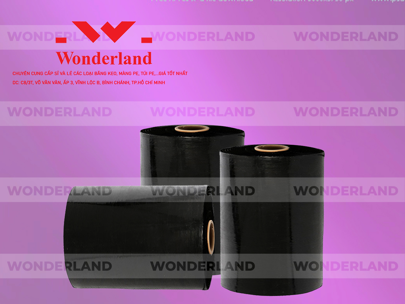 MÀNG PE ĐEN 14.4KG LÕI 1.2KG CHẤT LƯỢNG CAO WONDERLAND GIÁ SỈ TỐT NHẤT