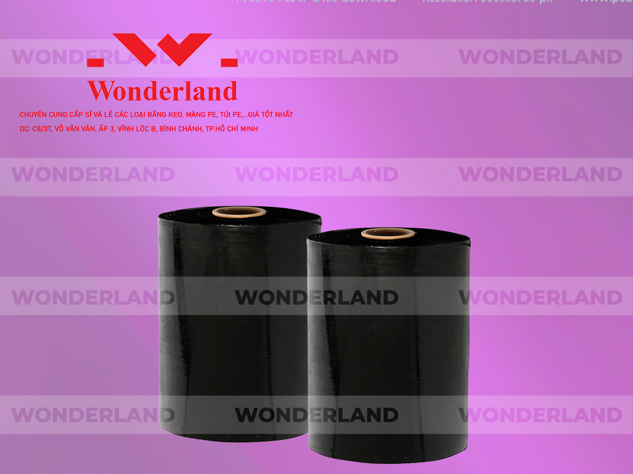 MÀNG PE ĐEN 14.4KG LÕI 1.2KG CHẤT LƯỢNG CAO WONDERLAND