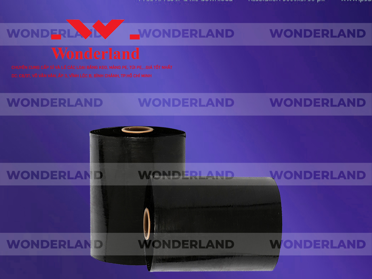 MÀNG PE ĐEN 14.5KG LÕI 1.2KG CHẤT LƯỢNG CAO WONDERLAND