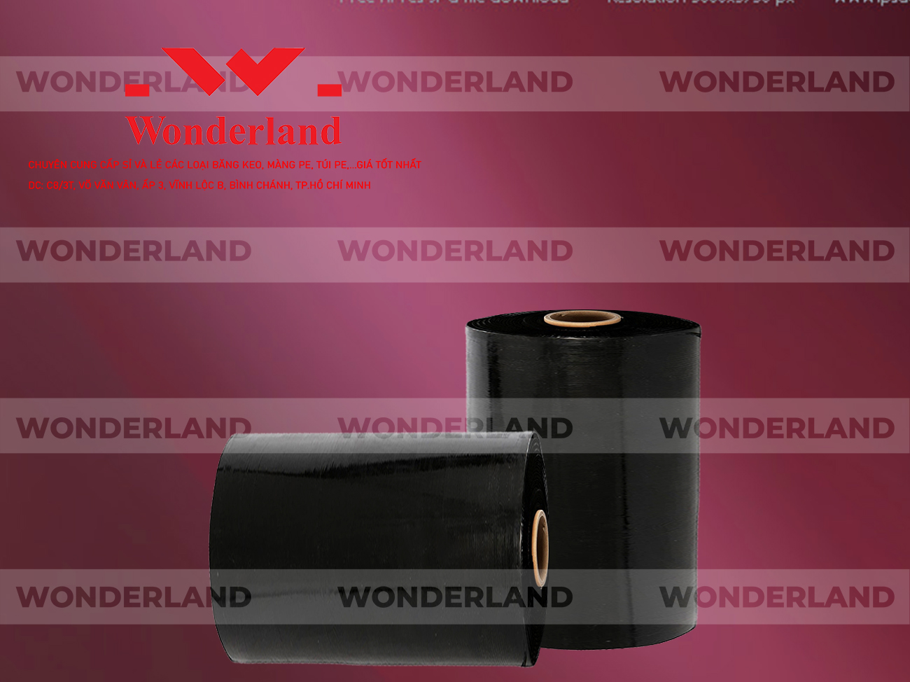 MÀNG PE ĐEN 14.7KG LÕI 1.2KG CHẤT LƯỢNG CAO WONDERLAND