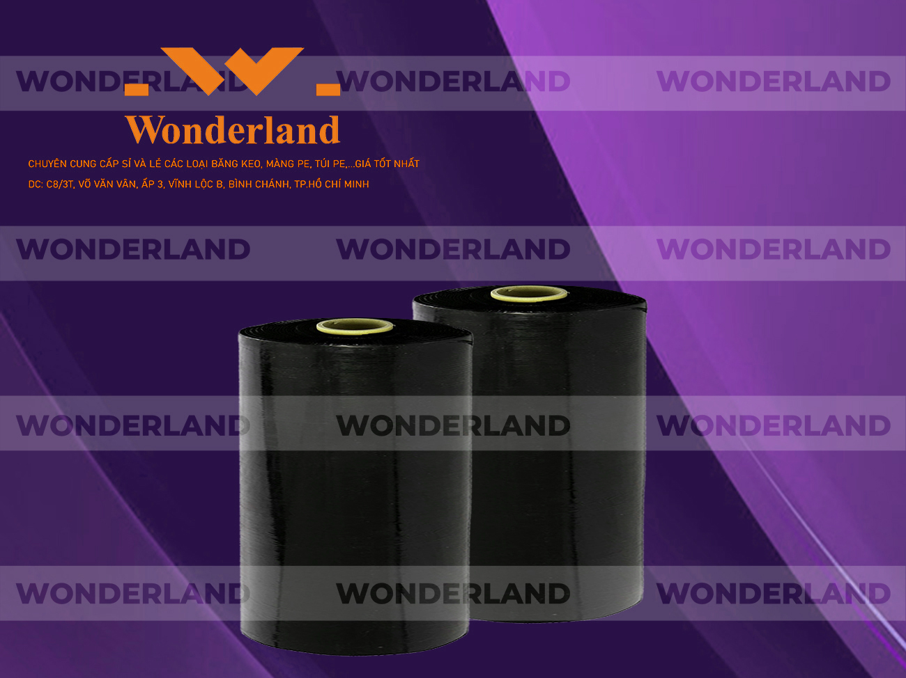 MÀNG PE ĐEN 14.8KG LÕI 1.2KG CHẤT LƯỢNG CAO WONDERLAND