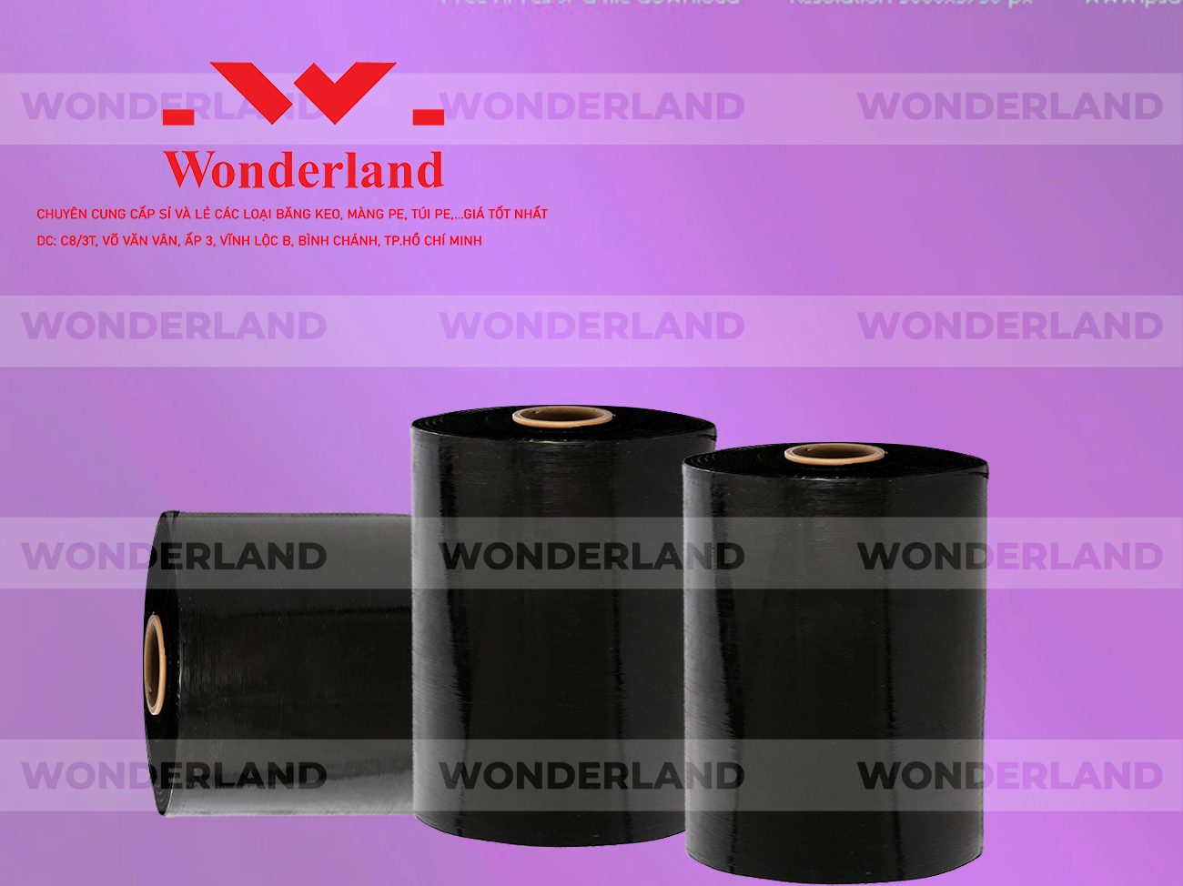 MÀNG PE ĐEN 14.9KG LÕI 1.2KG CHẤT LƯỢNG CAO WONDERLAND GIÁ SỈ TỐT NHẤT