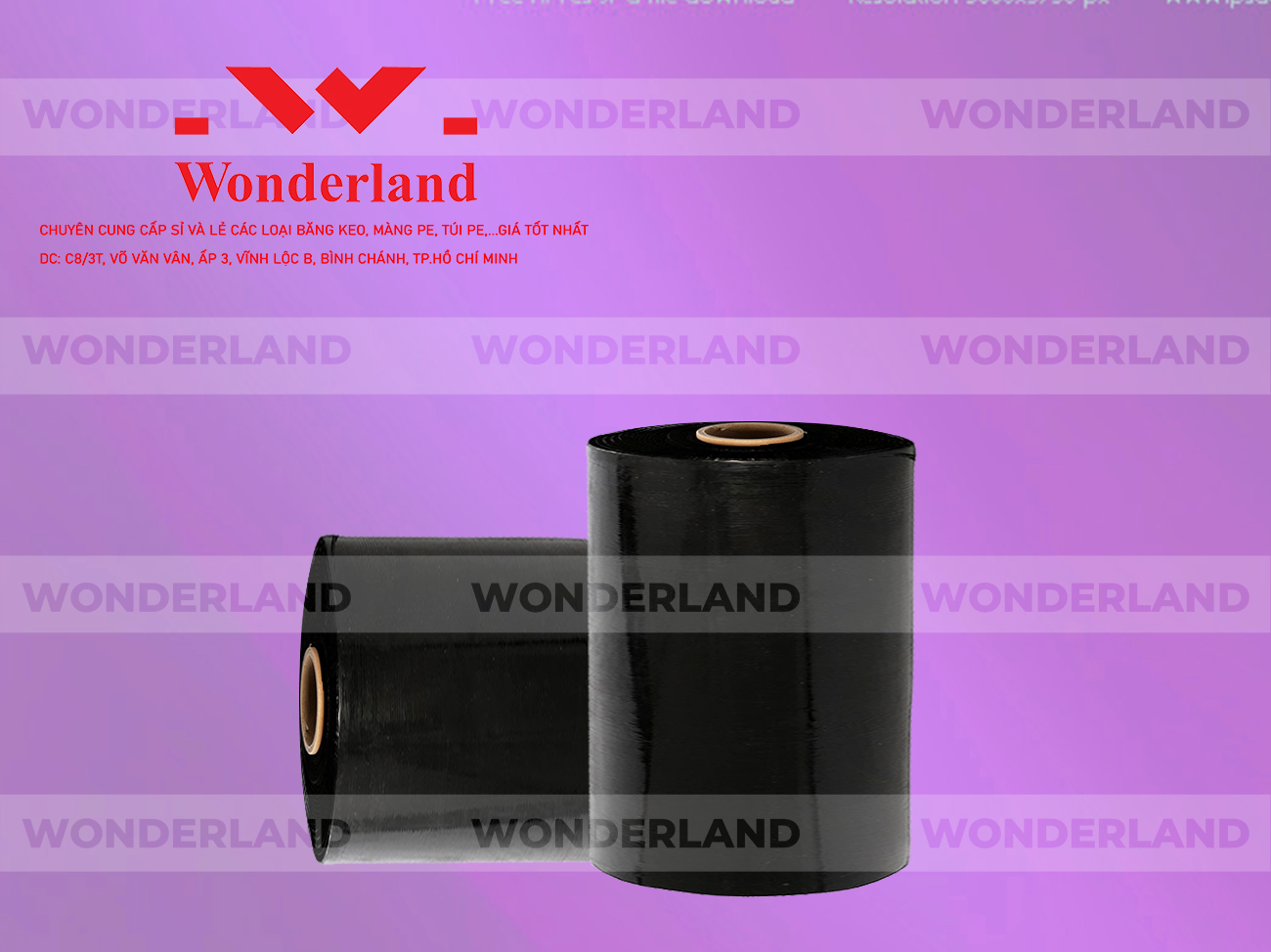 MÀNG PE ĐEN 14.9KG LÕI 1.2KG CHẤT LƯỢNG CAO WONDERLAND