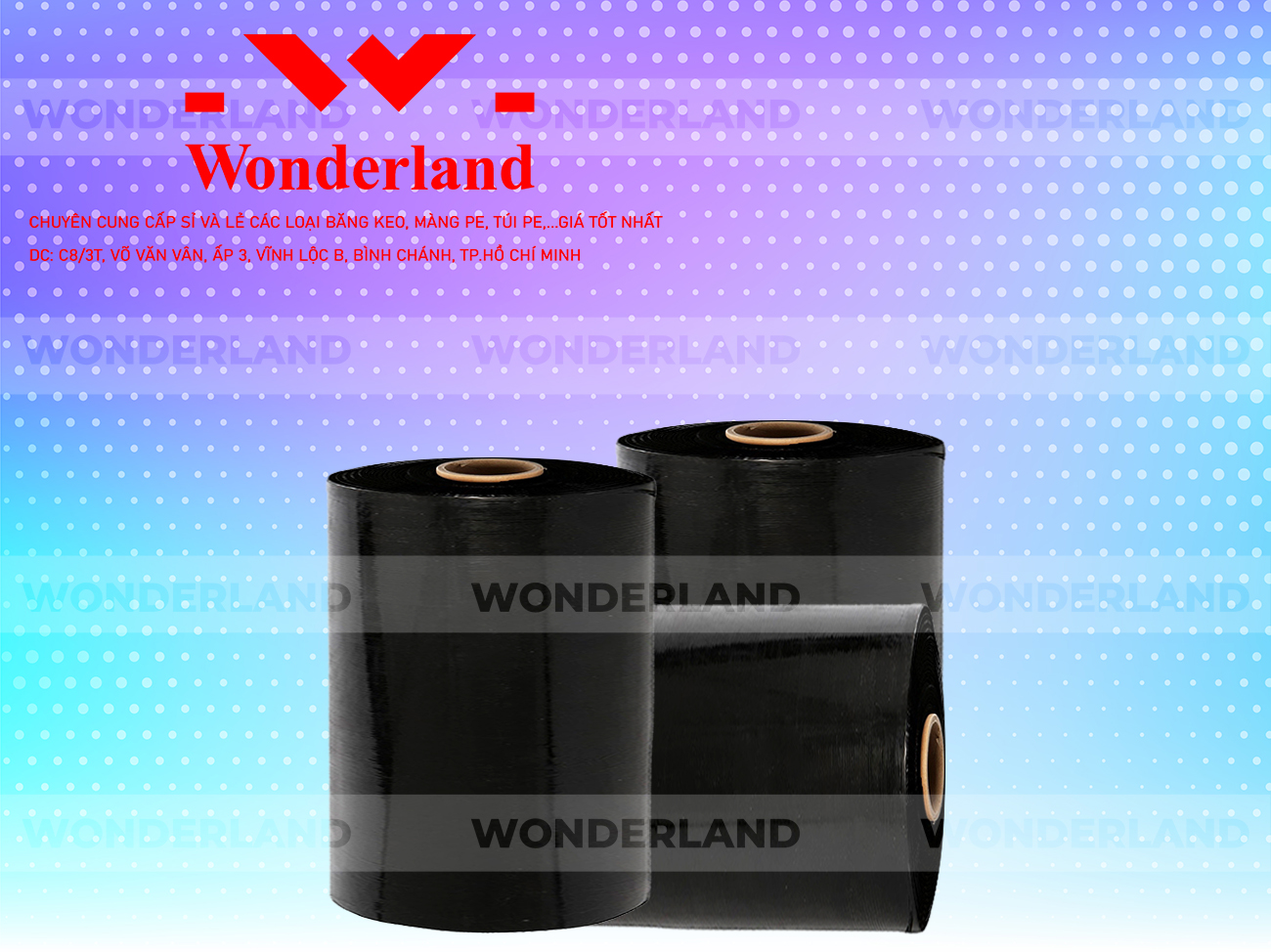 MÀNG PE ĐEN 14KG LÕI 1.2KG CHẤT LƯỢNG CAO WONDERLAND GIÁ SỈ TỐT NHẤT
