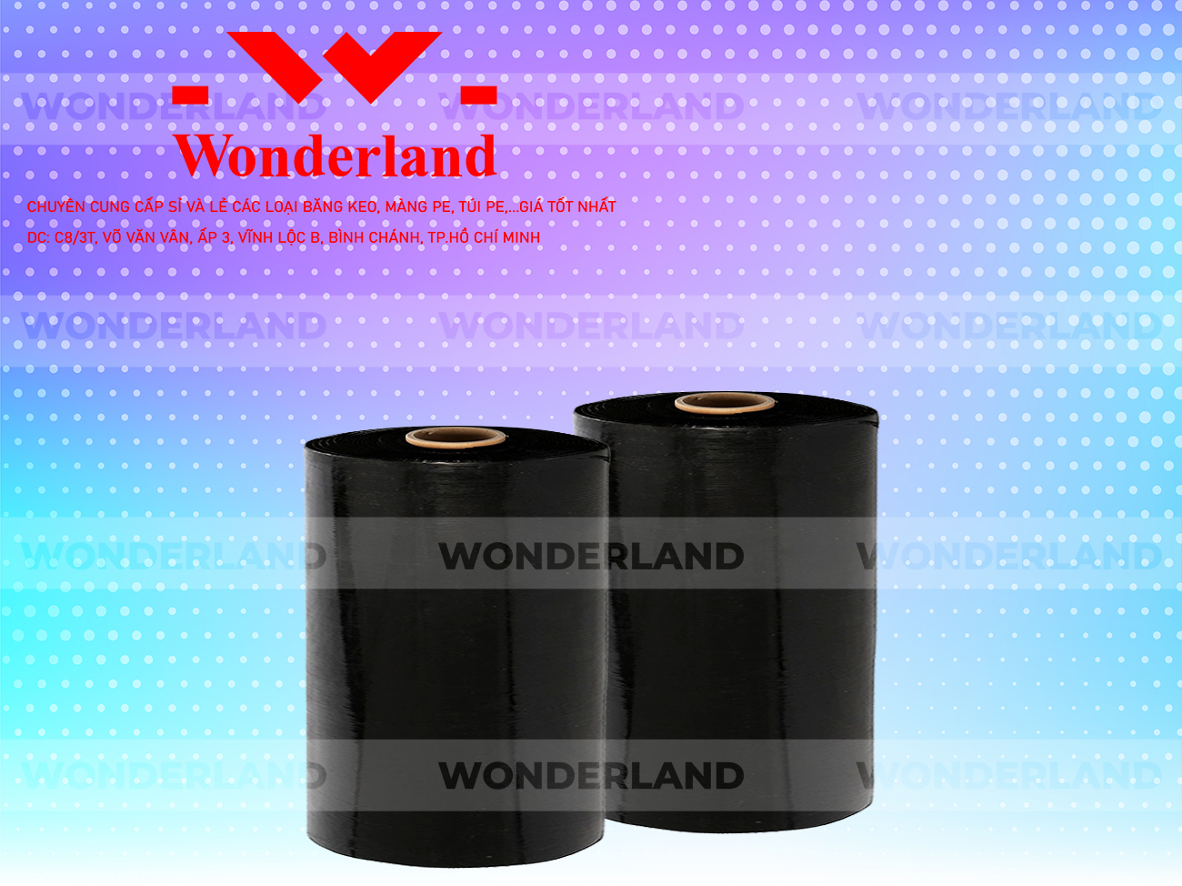 MÀNG PE ĐEN 14KG LÕI 1.2KG CHẤT LƯỢNG CAO WONDERLAND