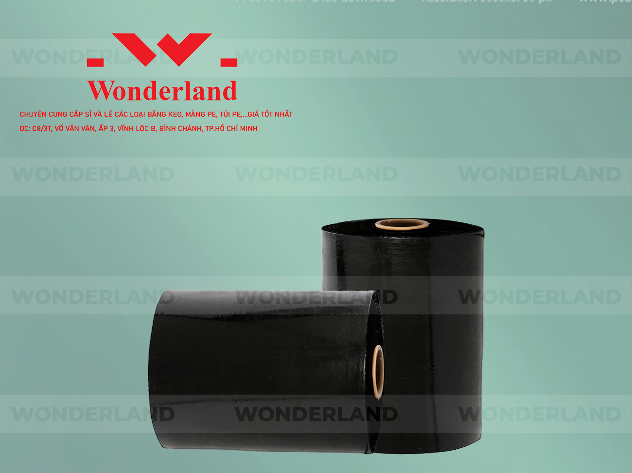MÀNG PE ĐEN 15.1KG LÕI 1.2KG CHẤT LƯỢNG CAO WONDERLAND