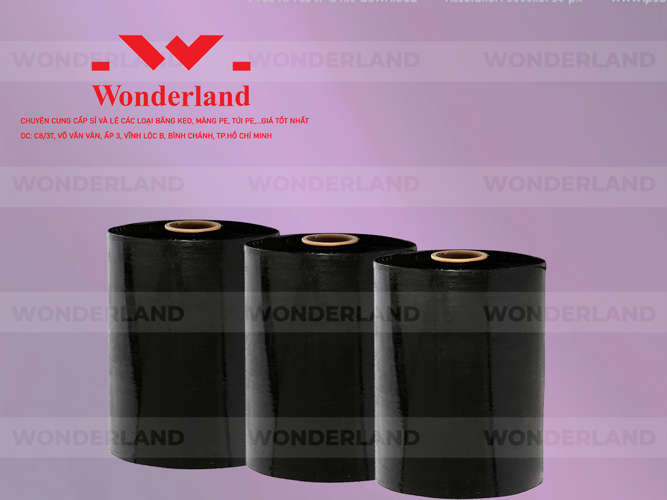 MÀNG PE ĐEN 15.3KG LÕI 1.2KG CHẤT LƯỢNG CAO WONDERLAND GIÁ SỈ TỐT NHẤT