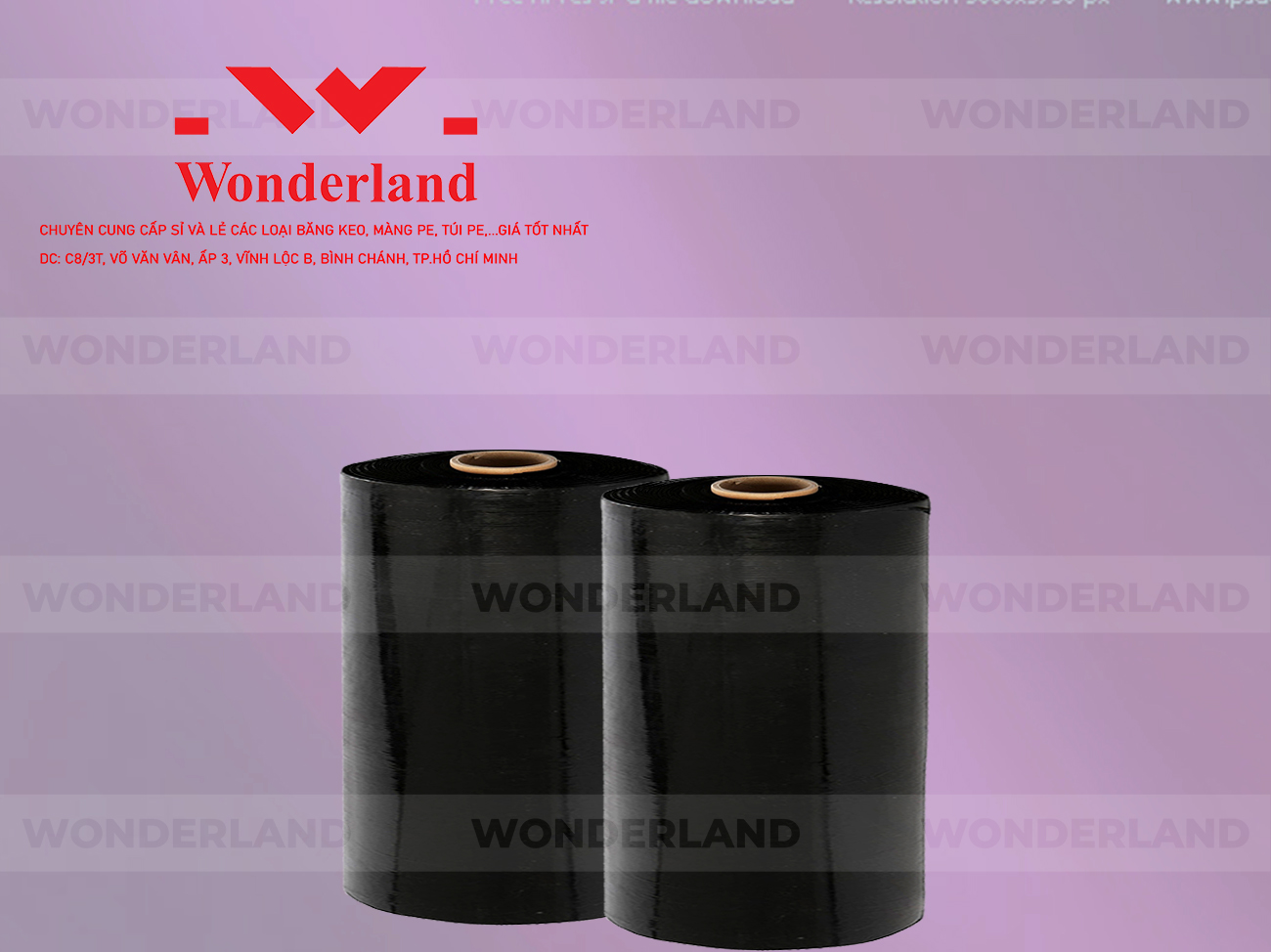 MÀNG PE ĐEN 15.3KG LÕI 1.2KG CHẤT LƯỢNG CAO WONDERLAND