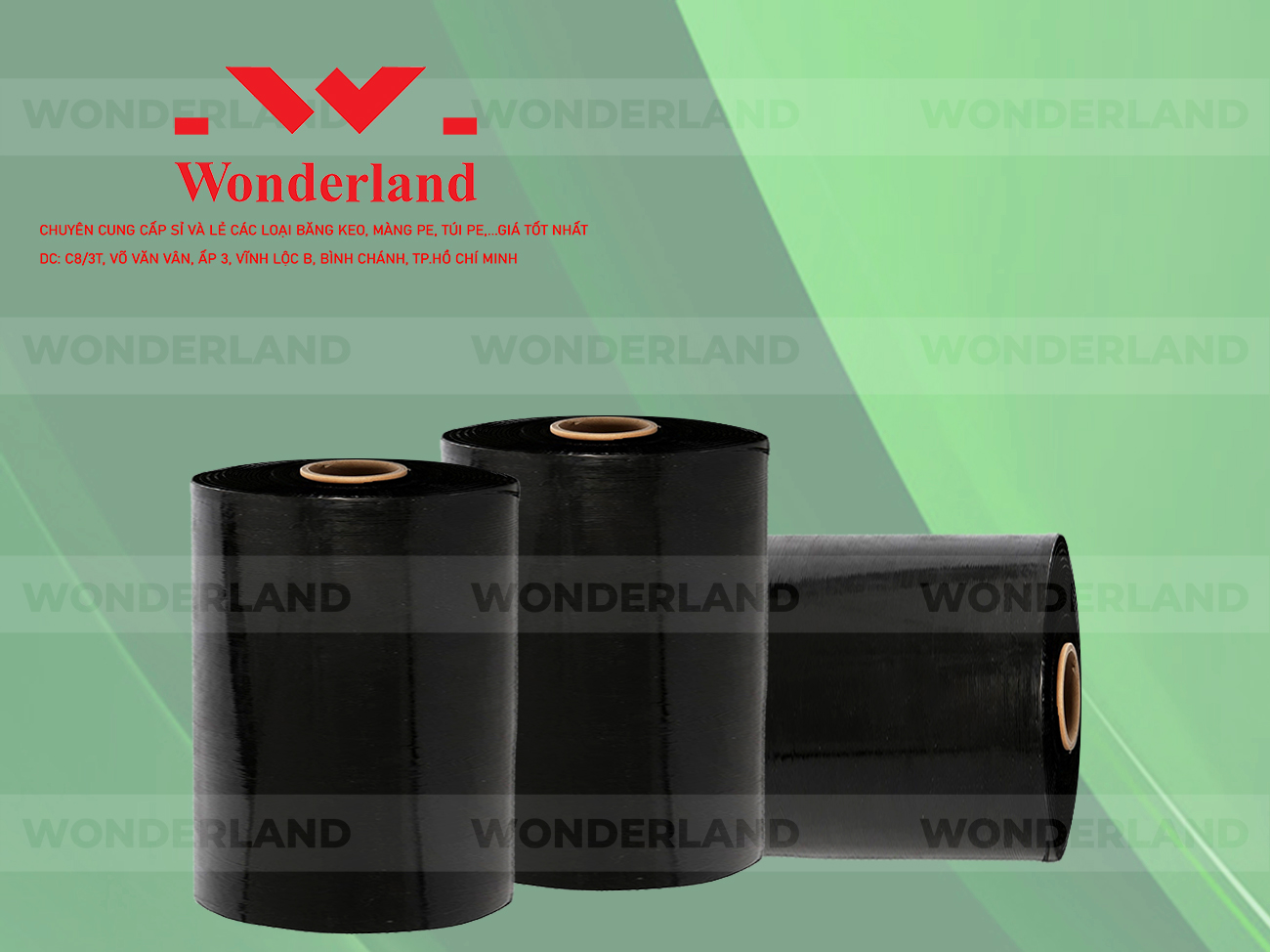 MÀNG PE ĐEN 15.6KG LÕI 1.2KG CHẤT LƯỢNG CAO WONDERLAND GIÁ SỈ TỐT NHẤT