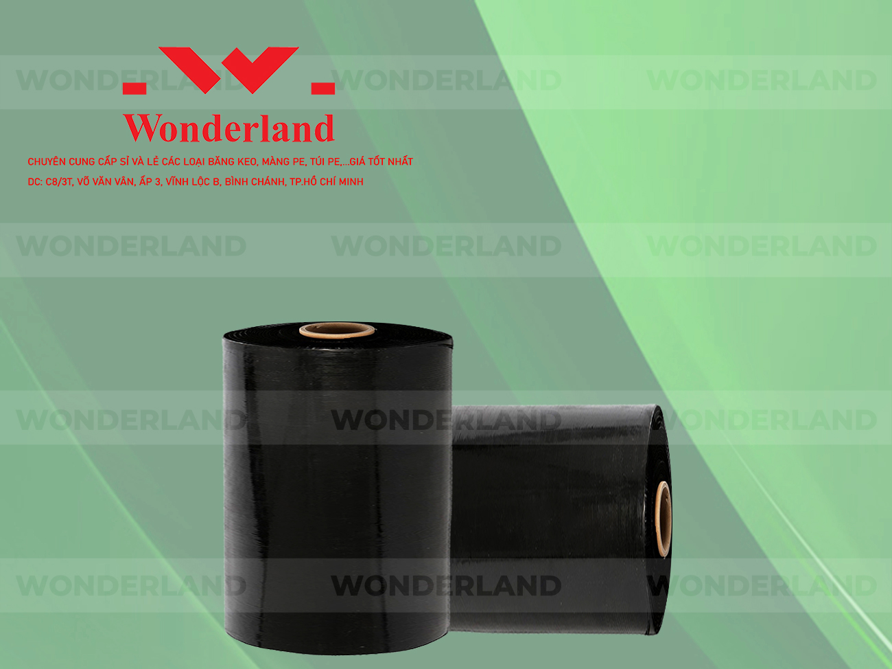 MÀNG PE ĐEN 15.6KG LÕI 1.2KG CHẤT LƯỢNG CAO WONDERLAND
