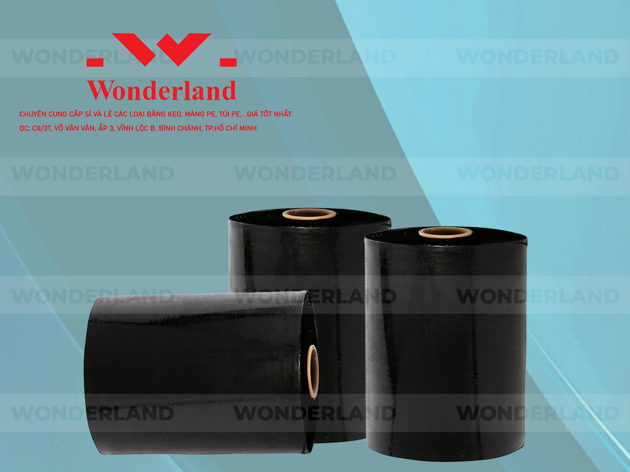 MÀNG PE ĐEN 15.7KG LÕI 1.2KG CHẤT LƯỢNG CAO WONDERLAND GIÁ SỈ TỐT NHẤT