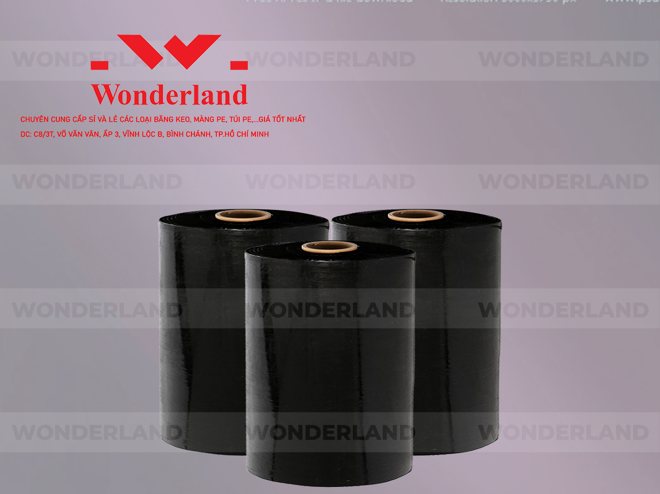 MÀNG PE ĐEN 15KG LÕI 1.2KG CHẤT LƯỢNG CAO WONDERLAND GIÁ SỈ TỐT NHẤT
