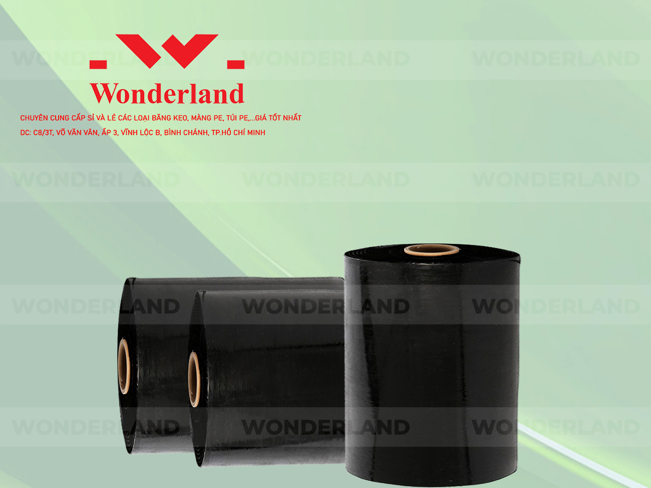 MÀNG PE ĐEN 16.2KG LÕI 1.2KG CHẤT LƯỢNG CAO WONDERLAND GIÁ SỈ TỐT NHẤT